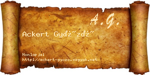 Ackert Győző névjegykártya