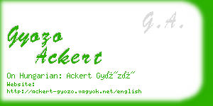 gyozo ackert business card